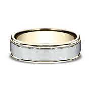 Two Tone Comfort-Fit Design Wedding Ring
