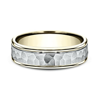 Two Tone Comfort-Fit Design Wedding Band
