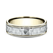 Two Tone Comfort-Fit Design Wedding Band