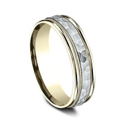 Two Tone Comfort-Fit Design Wedding Band