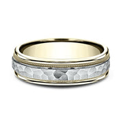 Two Tone Comfort-Fit Design Wedding Band