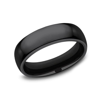 Black Titanium Comfort-Fit Design Wedding Band