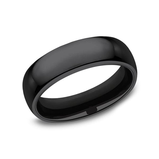 Black Titanium Comfort-Fit Design Wedding Band