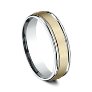Two Tone Comfort-Fit Design Wedding Ring