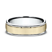 Two Tone Comfort-Fit Design Wedding Ring