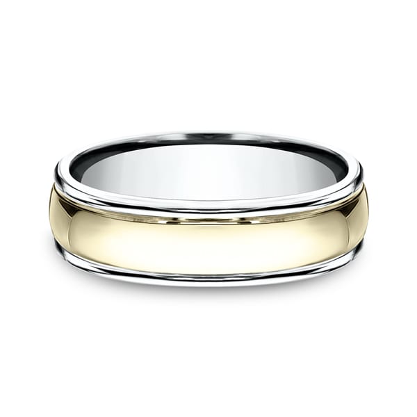 Two Tone Comfort-Fit Design Wedding Ring