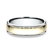 Two Tone Comfort-Fit Design Wedding Ring