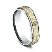 Two Tone Comfort-Fit Design Wedding Band