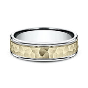 Two Tone Comfort-Fit Design Wedding Band