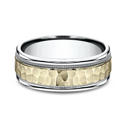 Two Tone Comfort-Fit Design Wedding Ring