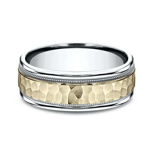 Two Tone Comfort-Fit Design Wedding Ring