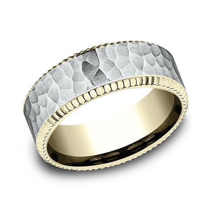 Two Tone Comfort-Fit Design Wedding Ring