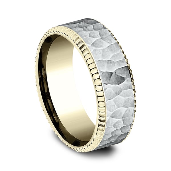Two Tone Comfort-Fit Design Wedding Ring
