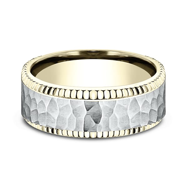 Two Tone Comfort-Fit Design Wedding Ring