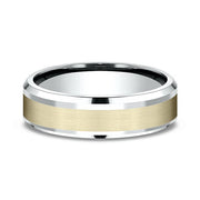 Two Tone Comfort-Fit Design Wedding Band