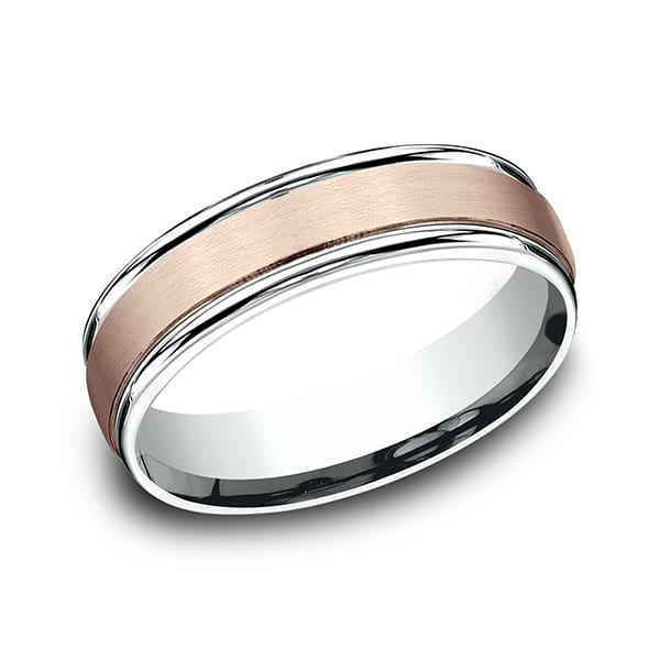Two Tone Comfort-Fit Design Wedding Ring