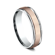 Two Tone Comfort-Fit Design Wedding Ring
