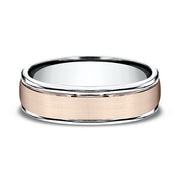 Two Tone Comfort-Fit Design Wedding Ring