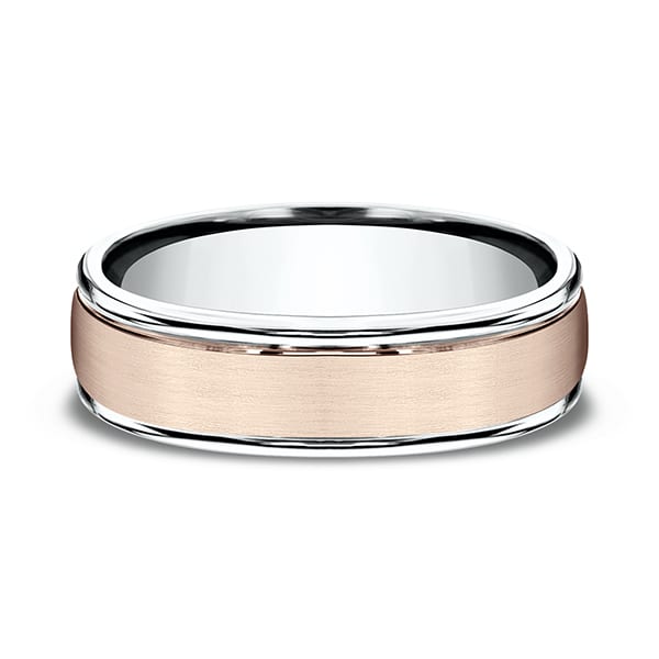 Two Tone Comfort-Fit Design Wedding Ring