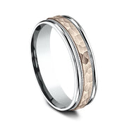 Two Tone Comfort-Fit Design Wedding Ring