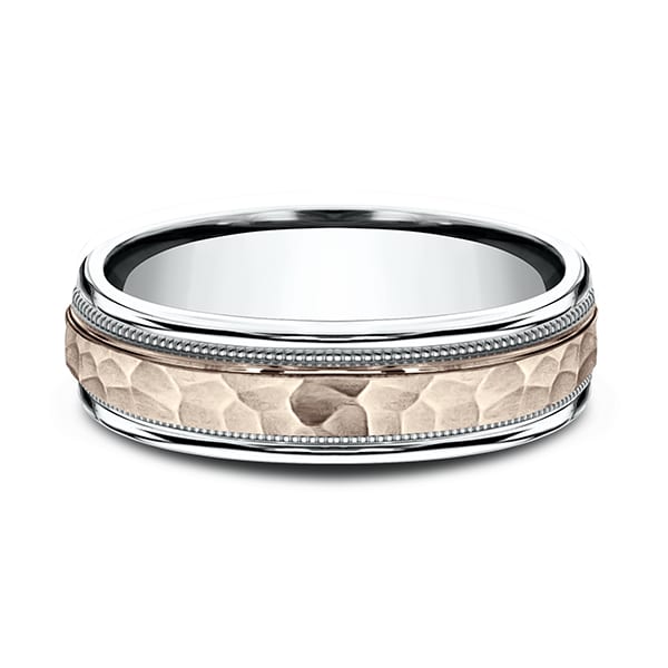 Two Tone Comfort-Fit Design Wedding Ring