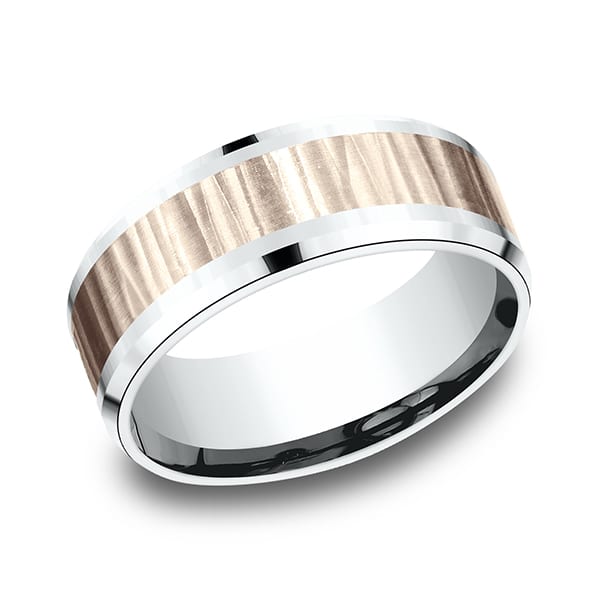 Two Tone Comfort-Fit Design Wedding Ring