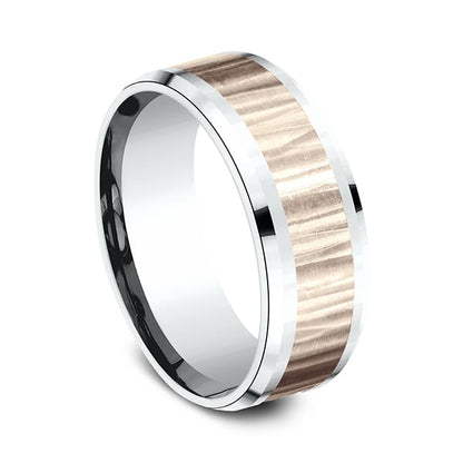 Two Tone Comfort-Fit Design Wedding Ring