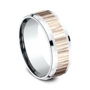 Two Tone Comfort-Fit Design Wedding Ring