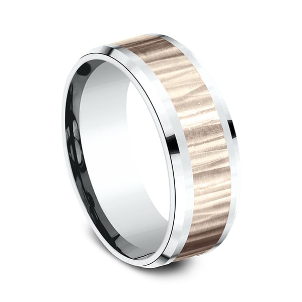 Two Tone Comfort-Fit Design Wedding Ring