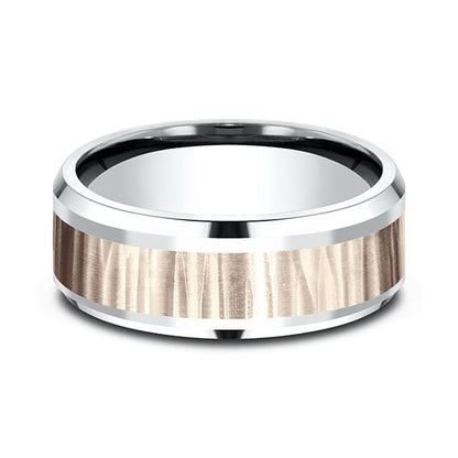Two Tone Comfort-Fit Design Wedding Ring
