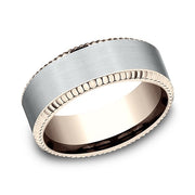 Two Tone Comfort-Fit Design Wedding Ring