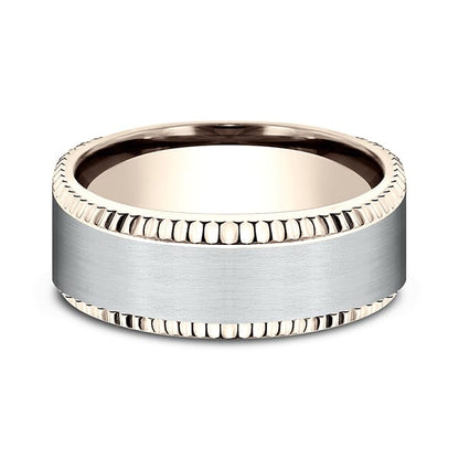 Two Tone Comfort-Fit Design Wedding Ring
