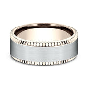 Two Tone Comfort-Fit Design Wedding Ring