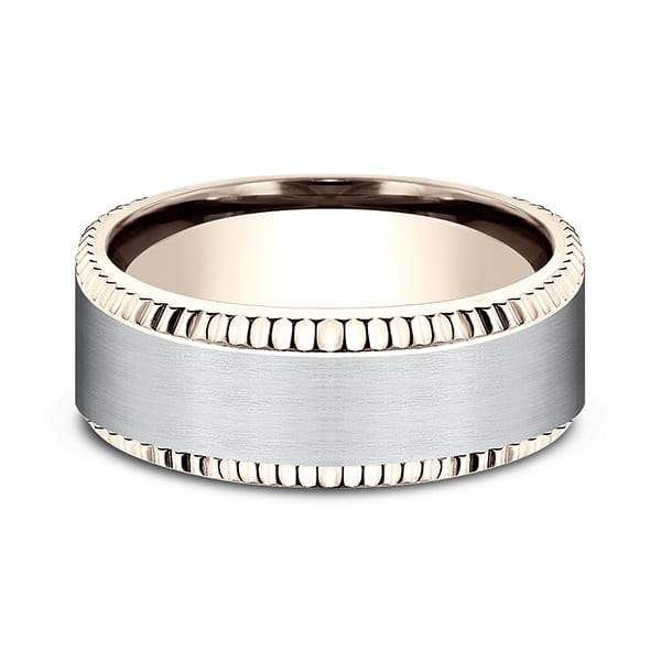 Two Tone Comfort-Fit Design Wedding Ring