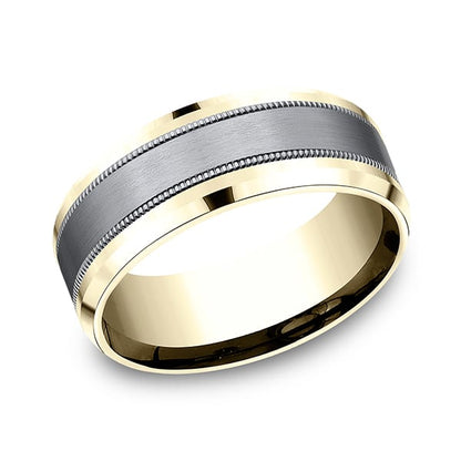 Ammara Stone Comfort-fit Design Wedding Band