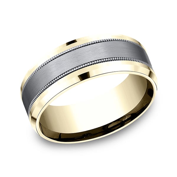 Ammara Stone Comfort-fit Design Wedding Band