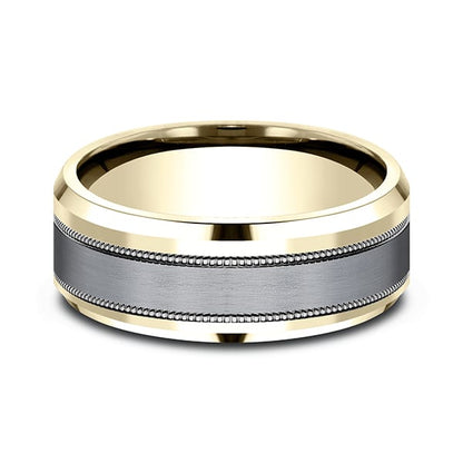 Ammara Stone Comfort-fit Design Wedding Band