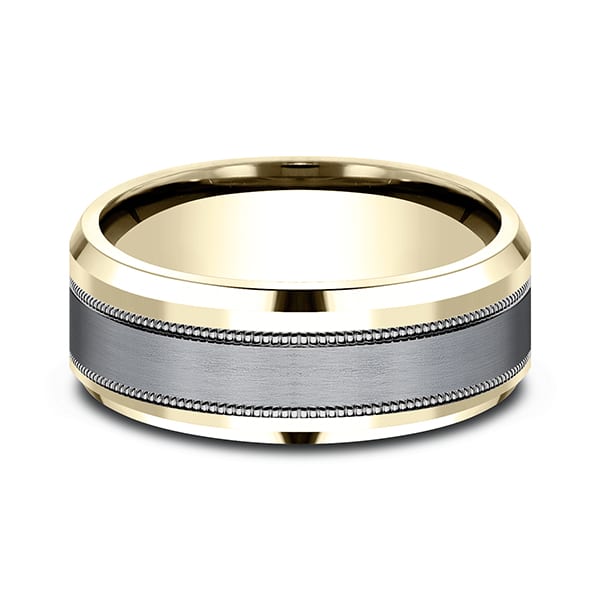 Ammara Stone Comfort-fit Design Wedding Band