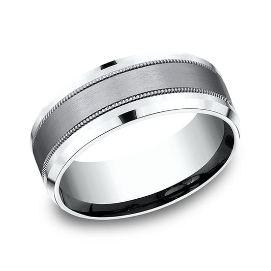 Ammara Stone Comfort-fit Design Wedding Band