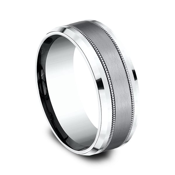 Ammara Stone Comfort-fit Design Wedding Band