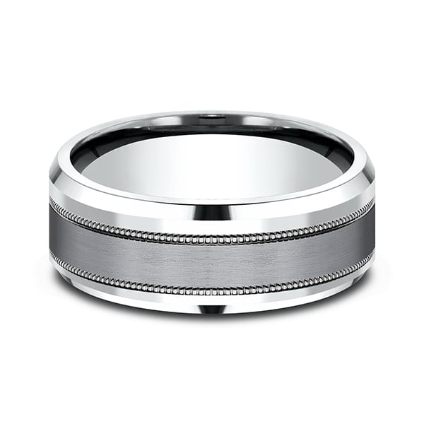 Ammara Stone Comfort-fit Design Wedding Band