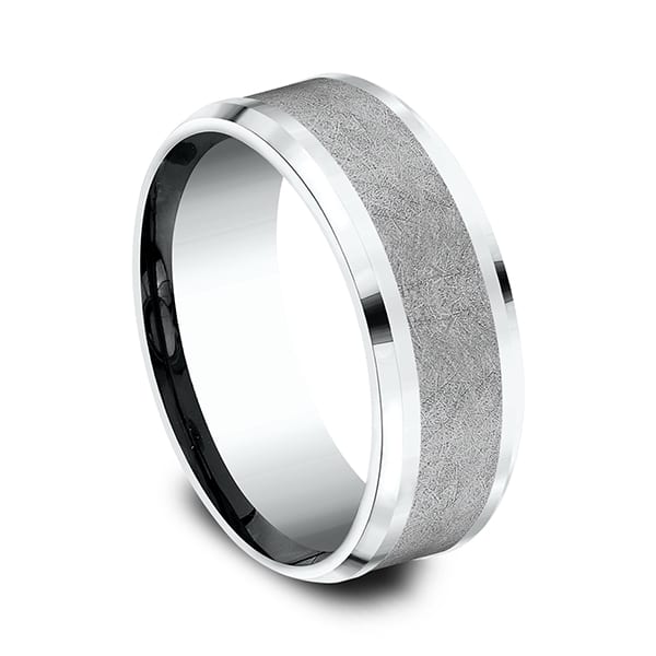 Ammara Stone Comfort-fit Design Wedding Band