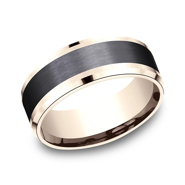 Ammara Stone Comfort-fit Design Wedding Band