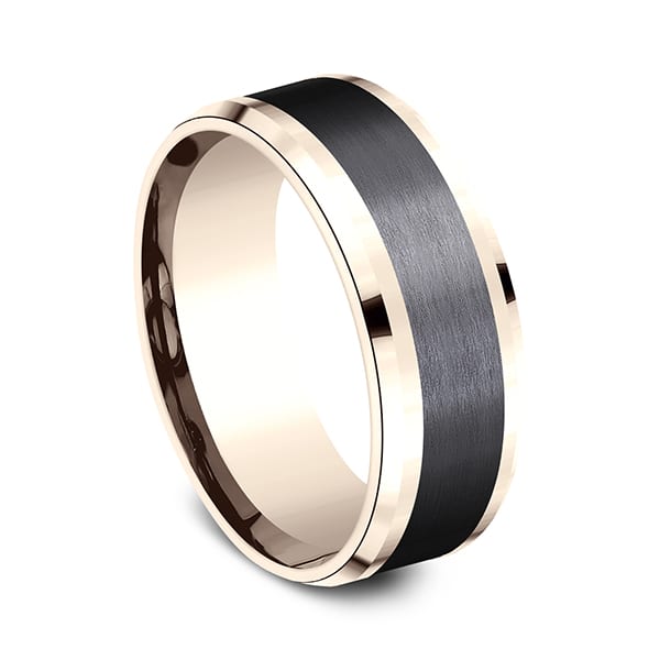 Ammara Stone Comfort-fit Design Wedding Band