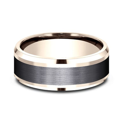 Ammara Stone Comfort-fit Design Wedding Band