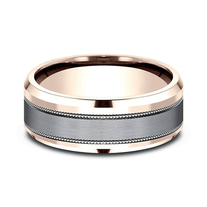 Ammara Stone Comfort-fit Design Wedding Band