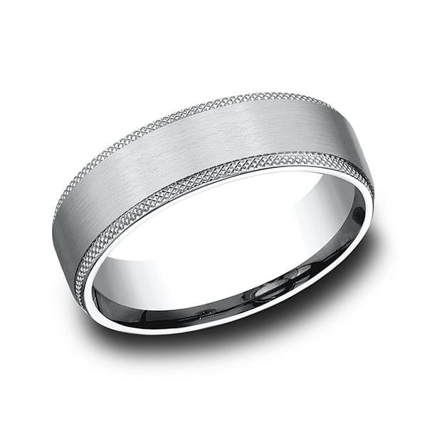 Ammara Stone Comfort-fit Design Wedding Band