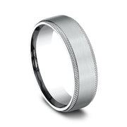 Ammara Stone Comfort-fit Design Wedding Band