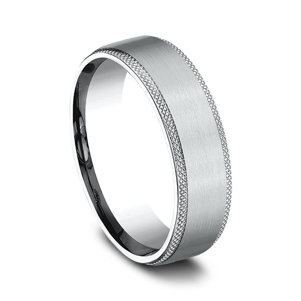 Ammara Stone Comfort-fit Design Wedding Band