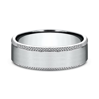 Ammara Stone Comfort-fit Design Wedding Band